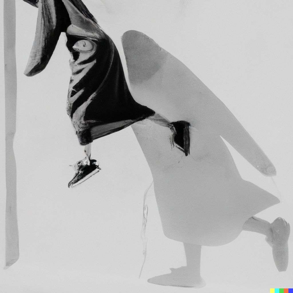 the discovery of gravity, photograph, black and white